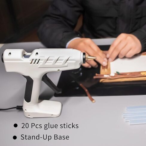 طقم مسدس غراء ساخن عالي درجة الحرارة مع التبديل ، T Tovia بالحجم الكامل 120 واط ، مدفع غراء ذوبان ثقيل مع 20 مساءً عصي الغراء الصافية لحرف DIY ، والزينة ، والإصلاحات السريعة ، والهدايا in Kuwait