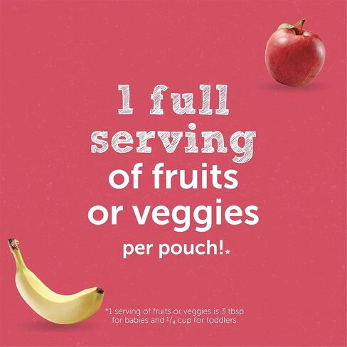 Beech-Nut Baby Food Pouches Variety Pack, NEW Fruit Purees Variety Pack, 3.5 oz (18 Pack) in Saudi Arabia