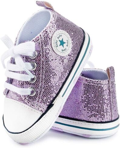 Unisex Baby Girls Boys Canvas High-top Shoes, Newborn Infant Anti-Slip Soft Sole Frist Walking Breathable Sneakers in Saudi Arabia