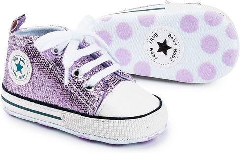 Unisex Baby Girls Boys Canvas High-top Shoes, Newborn Infant Anti-Slip Soft Sole Frist Walking Breathable Sneakers in Saudi Arabia
