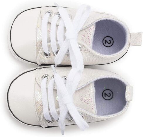 Unisex Baby Girls Boys Canvas High-top Shoes, Newborn Infant Anti-Slip Soft Sole Frist Walking Breathable Sneakers in Saudi Arabia