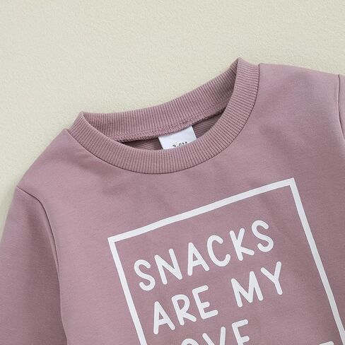 Toddler Baby Girl Fall Clothes Outfits Letter Print Sweatshirt Jogger Pant Clothes Set Cute Fall Winter Outfit in Kuwait