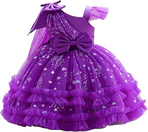 Ibtom Castle Girls Birthdy Party Dress Tullets Tulle Princess Dress Toddler Flower Girl Wedding Prom Pageant Dress in Kuwait