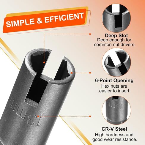 Harfington 2pcs hex nut driver brick pret 13mm 19mm 6-points Socket 1/4 "Hex Shank Nut Setter CR-V Steel Change Nut for Power Drills Drvers in Saudi Arabia