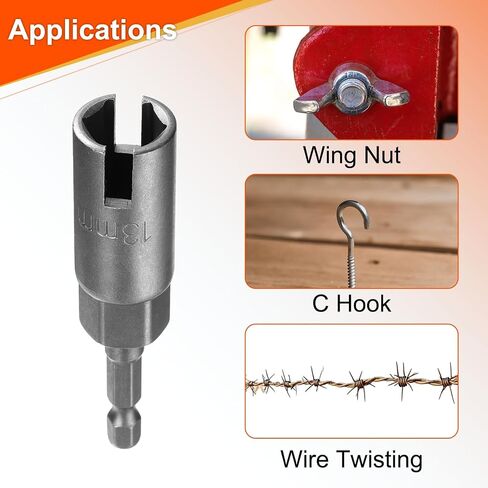 Harfington 2pcs hex nut driver brick pret 13mm 19mm 6-points Socket 1/4 "Hex Shank Nut Setter CR-V Steel Change Nut for Power Drills Drvers in Saudi Arabia