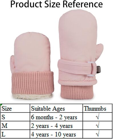 INOGIH Kids Toddler Snow Mittens Winter Cold Weather Fleece WarmWater-repellent Ski-Mittens for Baby Girls Boys in Saudi Arabia
