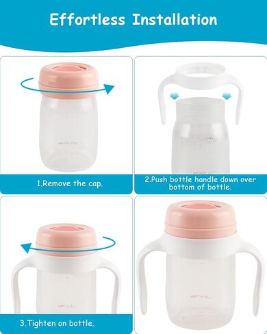 Baby Bottle Handles for Spectra Bottles, Ergonomic Bottles Holder for Newborn, 4 Count in Saudi Arabia