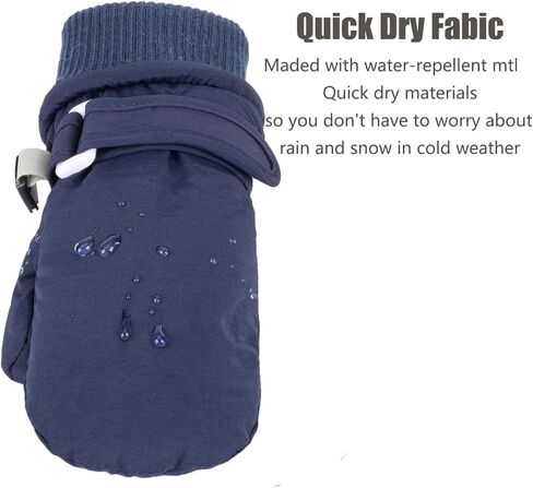 Kids Waterproof Ski Snow Mittens - Winter Warm Fleece Gloves for Boys Girls Cold Weather (for 4-8 years) in Kuwait