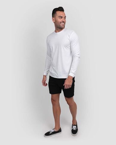 INTO THE AM Long Sleeve Tee Shirts for Men S-3XL - Soft Cotton Men's Longsleeve Casual Work T-Shirts in Kuwait