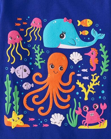 The Children's Place Baby Girls' and Toddler Assorted Everyday Short Sleeve Graphic T-Shirts,multipacks in Saudi Arabia