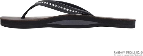 Rainbow Sandals Women's Single Layer Premier Leather w/Swarovski Crystal Narrow Strap in Kuwait