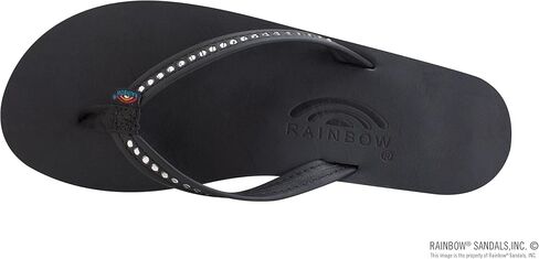 Rainbow Sandals Women's Single Layer Premier Leather w/Swarovski Crystal Narrow Strap in Kuwait