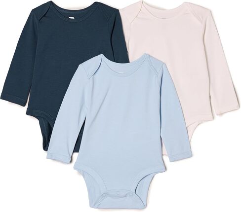 Amazon Essentials X Sofia Grainge Usisex Babies's Long Sleeve Crew Neck Bodysuit ، حزمة 3 in Kuwait