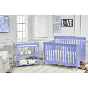 Suite Bebe Riley 4 in 1 Convertible Crib, Lilac Finish
