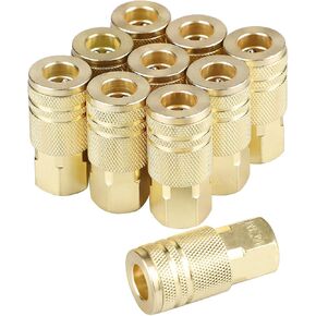 YOTOO 10 Pieces Steel Industrial Air Coupler Set, Quick Connect Air Hose Fittings, Heavy Duty Air Fittings for Connecting air tools and air compressor