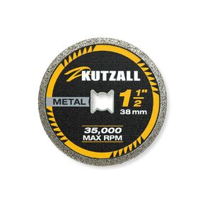 Kutzall 1.5" CBN, Metal Cutting Wheel w/ 1/8" Shaft Mandrel. 20X Longer Life Than Standard Cutting Wheels. High Performance on Stainless & Hardened Steel, Threaded Rod, Copper, & Plastic.
