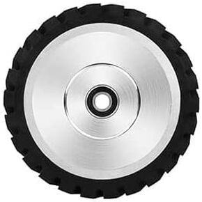 YKLP 6x2 Belt Grinder Contact Wheel,Belt Sander Bearings Serrated Rubber Contact Wheels with 7R8 Bearings