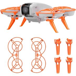 Propeller Guard+Landing Gear Extensions for DJI Neo,Drone Protective Set Light Weight Props Guard Bumper Height Extended Leg for DJI Neo Accessories(Orange)