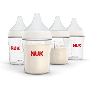 Nuk مثالية تطابق بطيء تدفق الثدي ، زجاجة مضادة للدورة ، 5 أوقية ، 4 حزمة ، BPA مجانا in Kuwait