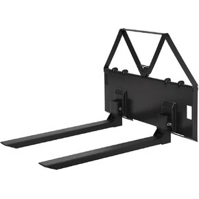 46" Heavy-Duty Tractor Pallet Forks, 3200lbs Capacity, Quick Attach Bucket Forks with Hitch Ball, Versatile Loader Forks for Farms, Warehouses, and Construction Sites, Durable Black Design