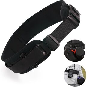 Cwatcun Multi-Function Camera Waist Belt, Outdoor Breathable Adjustable Camera Waist Strap for Photography Accessories