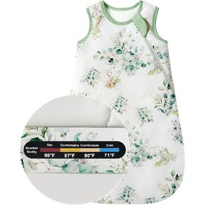 Baby Bamboo Viscose Sleep Sack, 70% Rayon Made from Bamboo 30% Cotton 1.0 TOG Months Toddler Infant