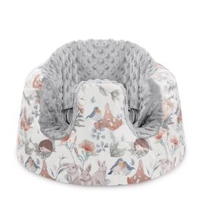 Minky Seat Cover Compatible with Bumbo Seat, Ultra Soft Comfortable Bumbo Seat Cover, Removable Baby Floor Seat Cover for Boys Girls, Gray Animal