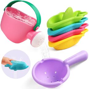 Toddler Bath Toys for Kids Ages 1-3 6 PCS Mold Free Bath Toys for Babies12-18 Months Bathtub Toys for Kids Pool Toys Water Toys for 1 2 3 4 5 6 Years Old Girls Boys