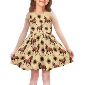 فستان لطيف للفتيات من عمر 2 إلى 14 عامًا ملابس عصرية للصيف كاجوال in Kuwait