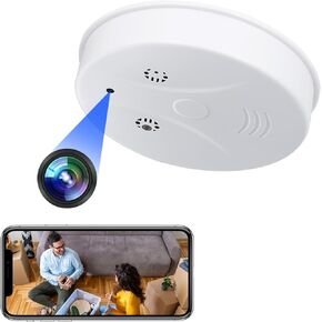 كاميرا دخان كاميرا مخفية HD 1080P WIFI WiFi Camera Camera Mini Camera مع رؤية ليلية واكتشاف الحركة ومسجلة الكاميرا الداخلية للمكتب المنزلي