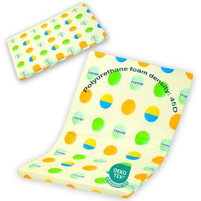 Pack and Play Mattress Topper - 38" x 26" Pack N Play Mattresses Soft Firm Pad, Premium Foam Odorless Breathable Comfort Baby Foam Portable Playpen Mattresses (Multicolor Circles)