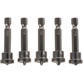 Anti-sag Limit Bit Head 5pcs Chromium Vanadium Steel Portable Silver Hex Shank Positioning Bit Batch Head Durable Positioning Screwdriver Bits Worker