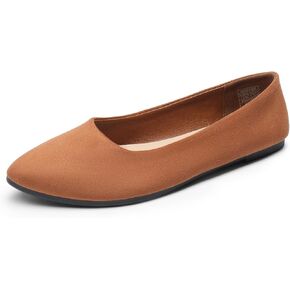 DREAM PAIRS Women’s Flats Comfortable Slip On Business Casual Suede Ballet Flats Pointed Toe Dress Shoes