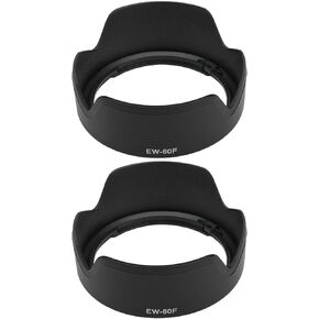 ECSiNG 2PCS EW-60F Lens Hood Lens Shade Compatible with EF-M18-150mm F3.5-6.3 is STM Lens Applicable to ?55mm Lens Cap 75.1x31.4mm Black