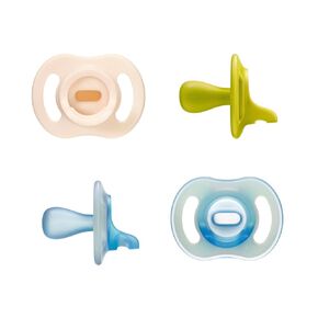 Tommee Tippee Day and Night Pacifier, 6-18 Months, Symmetrical Baglet, BPA-Free Binkies, Colors and Designs May Vary, Pack of 4