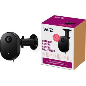 WiZ Outdoor Security Camera – Full HD Video, Infrared Night Vision, Motion & Sound Detection, Automated Alerts, Connects to Wi-Fi, Voice/App Control, Works with Google Home, Alexa, and HomeKit