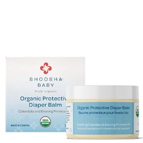 Shoosha Organic Diaper Balm for Sensitive Skin, Baby Diaper Rash Cream, Unscented, 100% Biodegradable