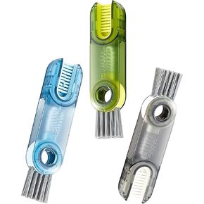 3-in-1 Ultimate Cleaning Brush Set, 3 Pack - Bottle Cleaner, Insulation Cup Crevice Tool, Tiny Bottle & Lid Brush Types of Cups & Bottles - Must-Have Kitchen Gadget