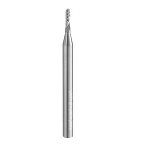 HARFINGTON Spiral Router Bit 1mm Cut Dia 1/8" Shank Up Cut Solid Carbide 1 Flute CNC End Mill Milling Bits for Wood Plastic Soft Metal (4mm Cut Length 40mm Long)