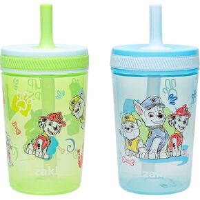 Zak Designs PAW Patrol Kelso Toddler Cups For Travel or At Home, 15oz 2-Pack Durable Plastic Sippy Cups With Leak-Proof Design is Perfect For Kids (Chase, Marshall, Rubble, & More)