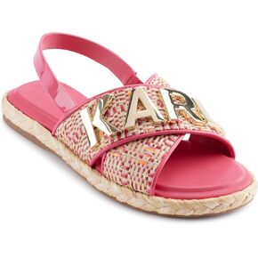KARL LAGERFELD Women's Cushioned Insole Everyday Charla-Slingback Sandal Flat