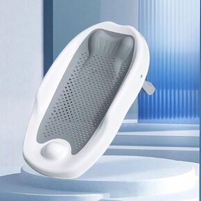 Baby Bath Support Seat, Lying Support Slip Resistance Safe Baby Shower Support for Bath (Gray)
