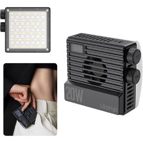 ULANZI LE20 RGB Video Light, 20W 360° Full Color Pocket LED Camera Light with Cold Shoe, 5000mAh Rechargeable Portable Photography Fill Lighting for Video Recording, 20 Scene, 2500-9000K, CRI≥95