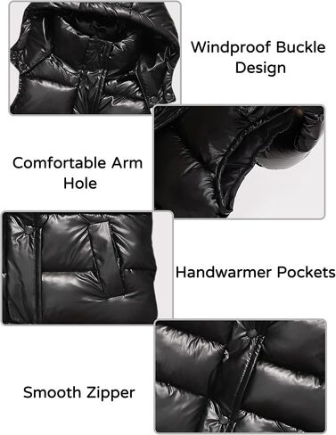 Happy Cherry Boys Girls Down Vest Lightweight Winter Sleeveless Puffer Jacket Water Resistant Wash Free Outerwear Gilet in Saudi Arabia