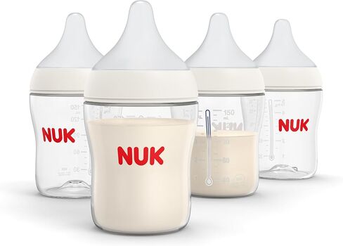 Nuk مثالية تطابق بطيء تدفق الثدي ، زجاجة مضادة للدورة ، 5 أوقية ، 4 حزمة ، BPA مجانا in Kuwait