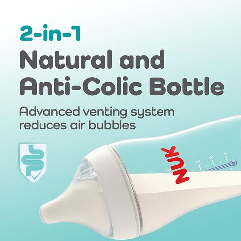 Nuk مثالية تطابق بطيء تدفق الثدي ، زجاجة مضادة للدورة ، 5 أوقية ، 4 حزمة ، BPA مجانا in Kuwait