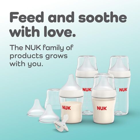 Nuk مثالية تطابق بطيء تدفق الثدي ، زجاجة مضادة للدورة ، 5 أوقية ، 4 حزمة ، BPA مجانا in Kuwait