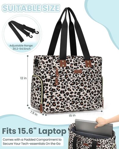 Diaper Bag Tote for Working Mom, Large Travel Baby Diaper Tote, Mommy Baby Bag for Boys and Girls in Kuwait