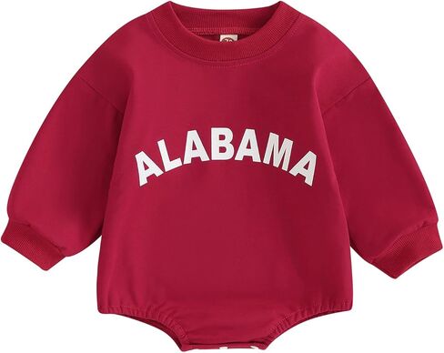 Amiblvowa Baby Boy Girl Football Outfit Game Day Jumpsuit Infant Bubble Football Sweatshirt Romper Bodysuit Fall Clothes in Saudi Arabia