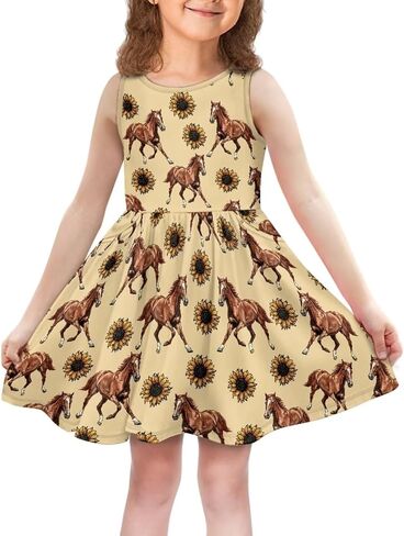 فستان لطيف للفتيات من عمر 2 إلى 14 عامًا ملابس عصرية للصيف كاجوال in Kuwait